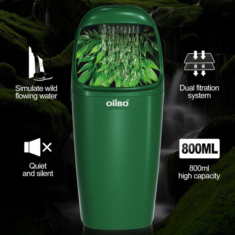 Oiibo Reptile Water Fountain Chameleon Water Dripper, Reptile Water Dispenser with 800ml Large Capacity, Terrarium Waterfall Drinking Fountain for Bearded Dragon Gecko Lizard - Image 3